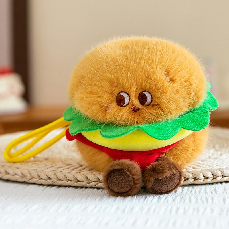 Plants Fruit Vegetable Furry Watermelon Strawberry Plush Toy for Friends Bag Gift