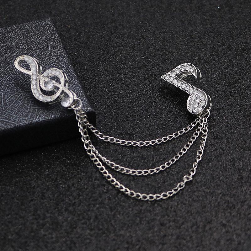 Цепочка с кисточками, музыкальные ноты, брошь, булавка на лацкан, значок унисекс, броши, ювелирные изделия