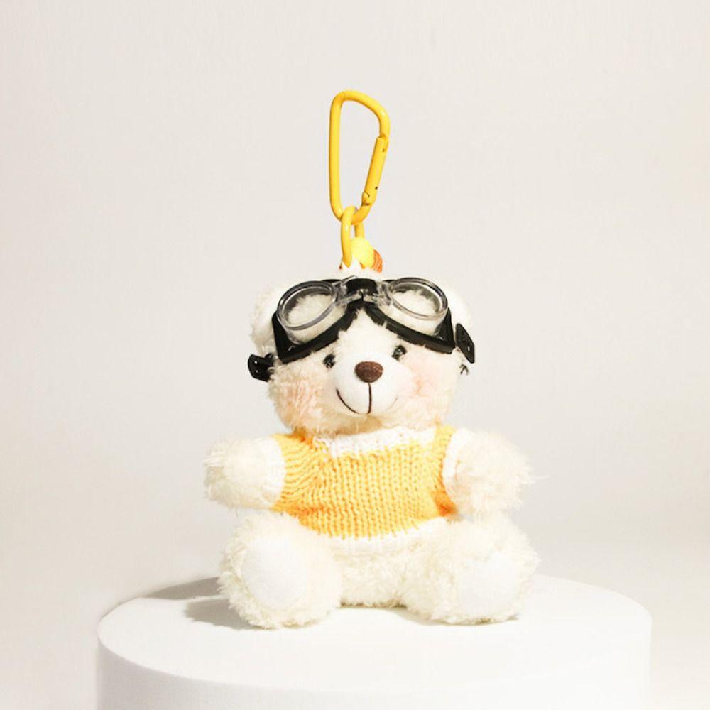 Bag Pendant Pilot Bear Keychain Stuffed Animal Plush Key Ring Car Key Chain   Gift Jewelry