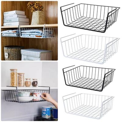 1 шт. Маленькая/Большая стойка для хранения в шкафу, держатели для стола, гардероба, подвесная сетчатая корзина