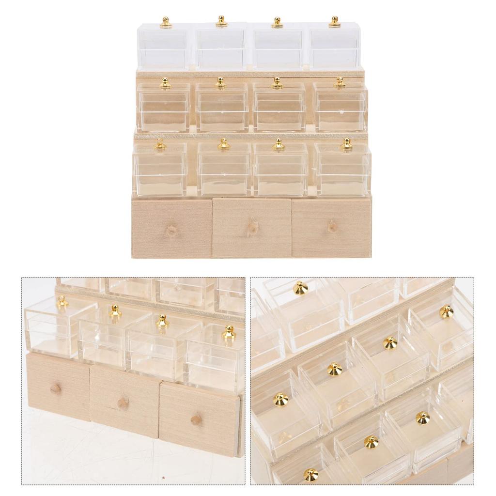 YARNOW 1 комплект миниатюрных деревянных стеллажей для хранения вещей, мини-кукольный домик, банка для хранения конфет, украшения, аксессуары для кукольного домика, миниатюрная мебель, детская игрушка, подарок