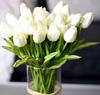 10Pcs  Artificial Flower Tulip White Real Touch Flowers for Home Decoration Bouquet Wedding Decor