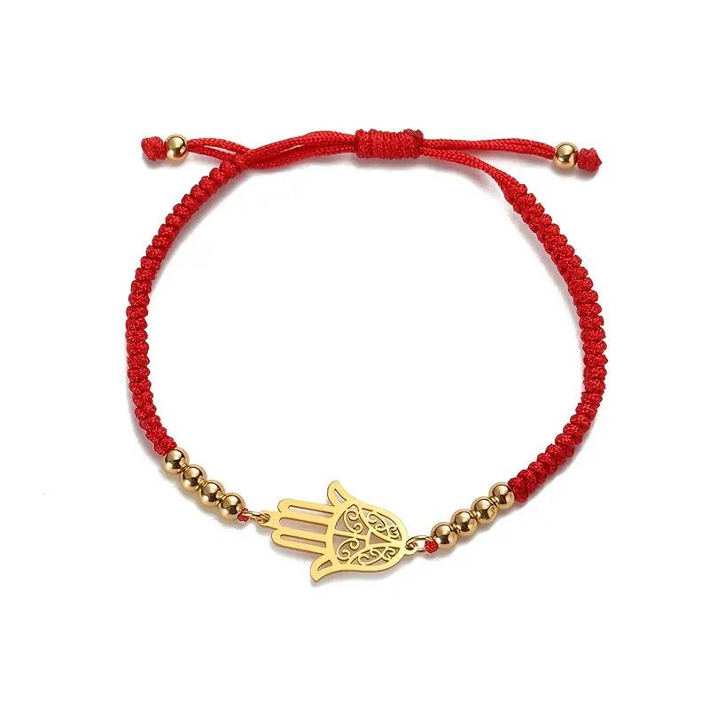 JYL TS Bracelet Stretch Evil Eye Palm Charm Wards Off Negativity & Attracts Luck