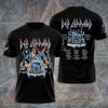 ГОРЯЧИЙ! Def Leppard Тур 2026 3D Футболка Мужская Женская Полный Размер S-5XL Идеальный Праздни