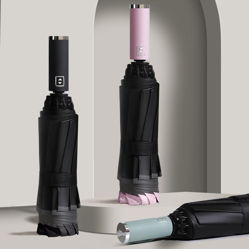 Новый автоматический зонт для мужчин и женщин, складной, большой, для защиты от непогоды и дождя, ультрафиолетовый солнцезащитный зонт для автомобиля, двойной, обратный