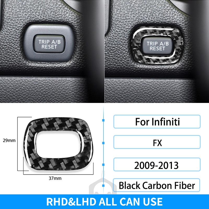 Для Infiniti FX 2009-2013 Рулевое колесо из углеродного волокна Радио Кондиционер Переключение передач Крышка подъемника окна Накладка Украшение