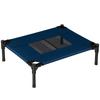 Elevated Bed For Dogs Cats Pets Oxford Fabric Textilene Micro Perforated 61 X 46 X 18 Cm Blue And Black