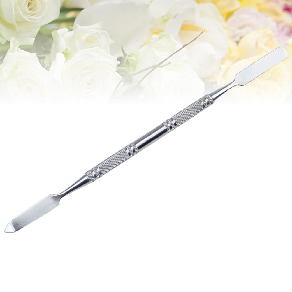 1pc Stainless Steel Spatula Professional Mirror Lady Mixing Tool for Nail Eye Shadow Eyelash Pigment Blending Foundation