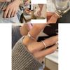 Elegant Geometric Design Copper Ring For Women Trendy Minimalist Adjustable Fashion Statement