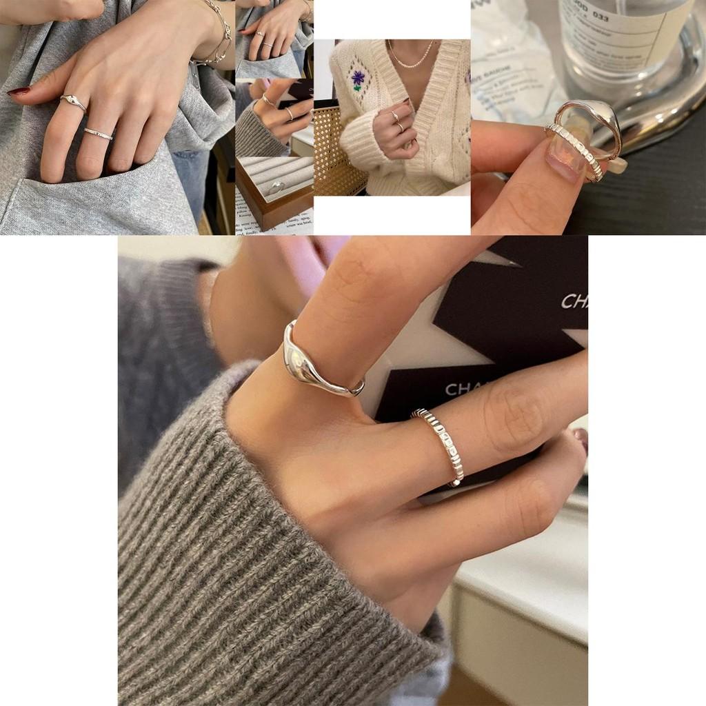 Elegant Geometric Design Copper Ring For Women Trendy Minimalist Adjustable Fashion Statement