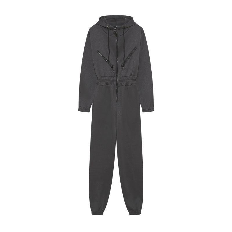 Women's Zipper-Hooded Sports Casual Jumpsuit 2022