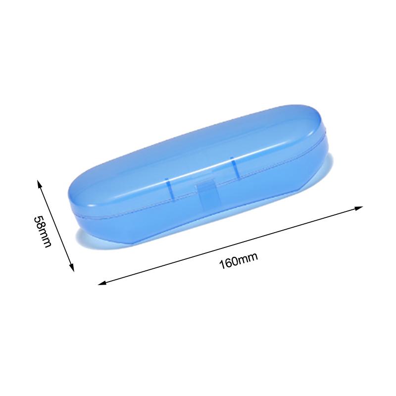 Синий прозрачный футляр для очков пластиковая коробка плоский зеркальный ящик для хранения очков для близорукости