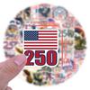 57Pcs United States 250Th Anniversary Stickers Luggage Water Cup Stationery Car Notebook Refrigerator Decoration Diy Decals