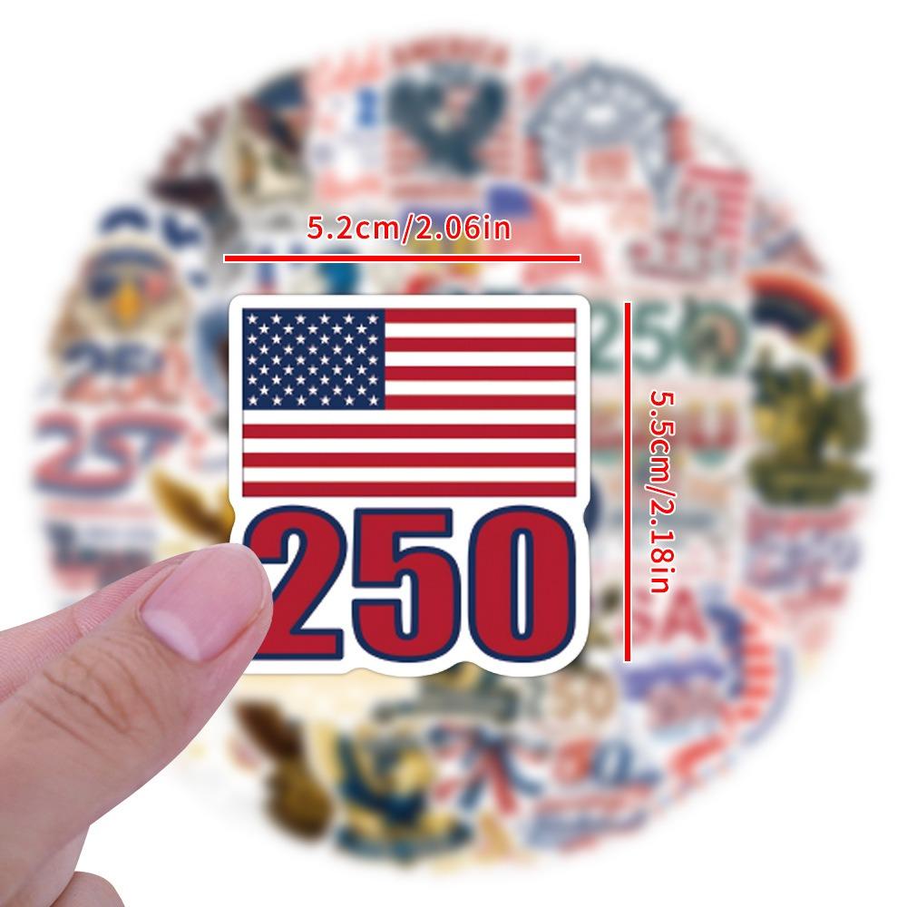 57Pcs United States 250Th Anniversary Stickers Luggage Water Cup Stationery Car Notebook Refrigerator Decoration Diy Decals