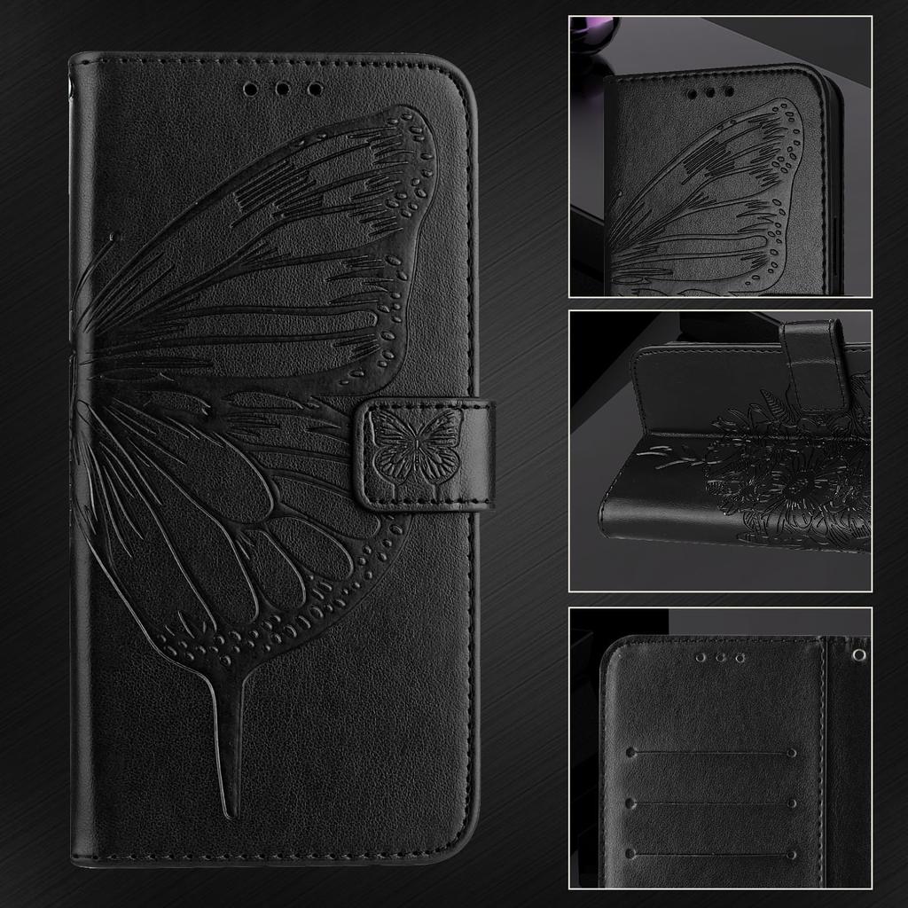 8-Color Butterfly-Patterned PU Leather Phone Wallet Case for Tecno Series.Camon 19,20,30,40,Pop 6,Pop 7,Pop 8,Pop 9,Spark 7,8,9,10,20,30,Spark Go...