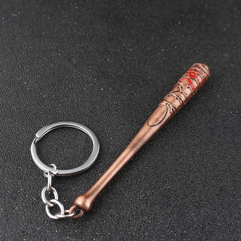 Ключница Брелок Ходячие Мертвецы Бейсбольная бита Негана LUCILLE Форма бейсбольной биты Брелок для ключей Мужской Брелок для ключей автомобиля Ювелирное изделие