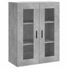 Armoire Murale - MAISON EXCLUSIVE - 69,5x34x90 Cm - Gris Béton - Porte Vitrée - Gain De Place