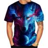 NEW Fashion Cool 3D Wolfs Print Shirt Four Season Men T Shirts Tops Casual Male O-neck Short Sleeves Shirts Four Seasons T-shirt