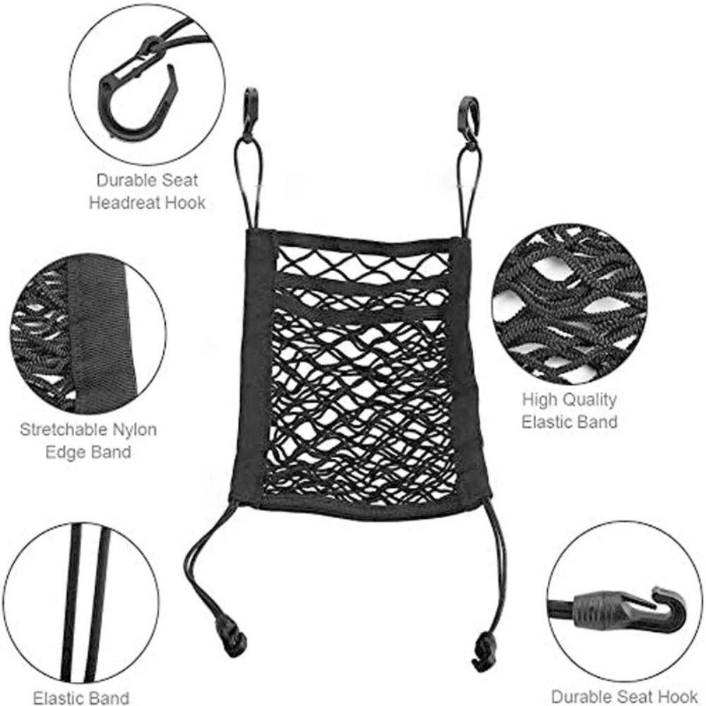 Mesh Net Car Storage Net Safety Protector Trunk Storage Net New Seat Back Protector Back Seat