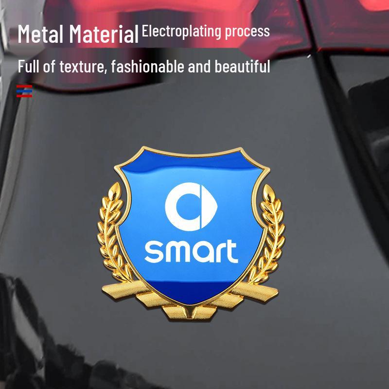 Smart Fortwo/Forfour Эльф №123 Колос Боковая эмблема Металлическая наклейка