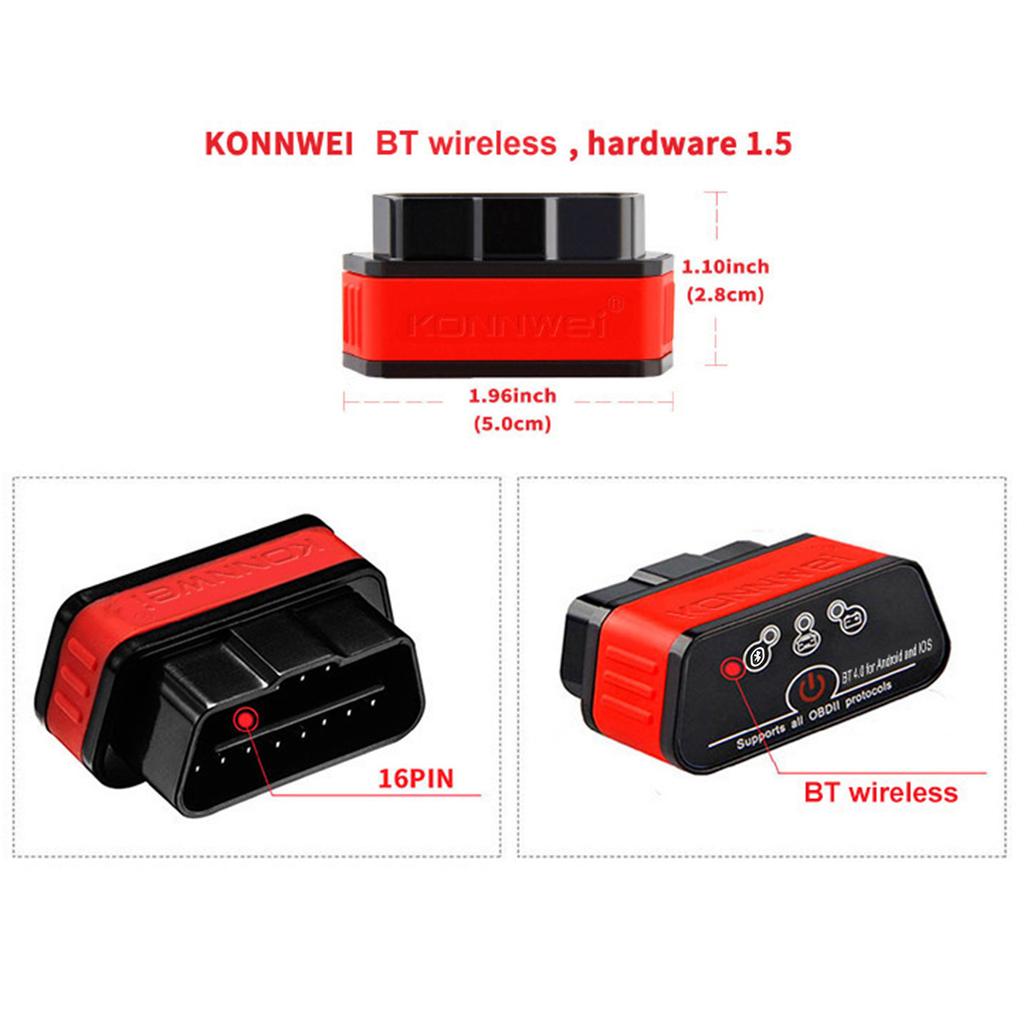 KONNWEI KW901 OBDII BT 4,0 беспроводной автоматический диагностический тестер неисправностей двигателя тестер сканер автомобиля