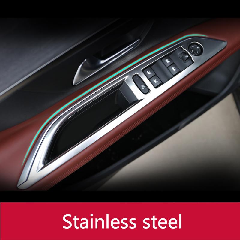 Автомобильные аксессуары для Peugeot 3008 5008 GT 2016 2017 2018 2022 2023, кнопка подъема окна, панель переключателя