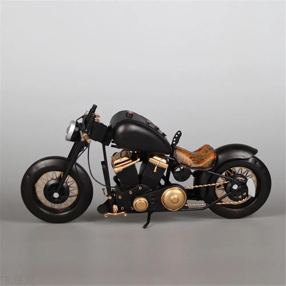 Ручная работа Винтажная модель мотоцикла Harley Для декора дома Украшение Настольные аксессуары Гостиная