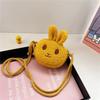 Small Soft Plush Rabbit Cross Body Bags Baby Girls Coin Purse Handbags Kids' Fashion Shoulder Bags Outside Coin Card Pouch