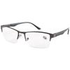 Men'S Half Frame Reading Glasses High Definition Blue Light Blocking Square Glasses Neutral Retro Fashion Presbyopia Eyeglasses