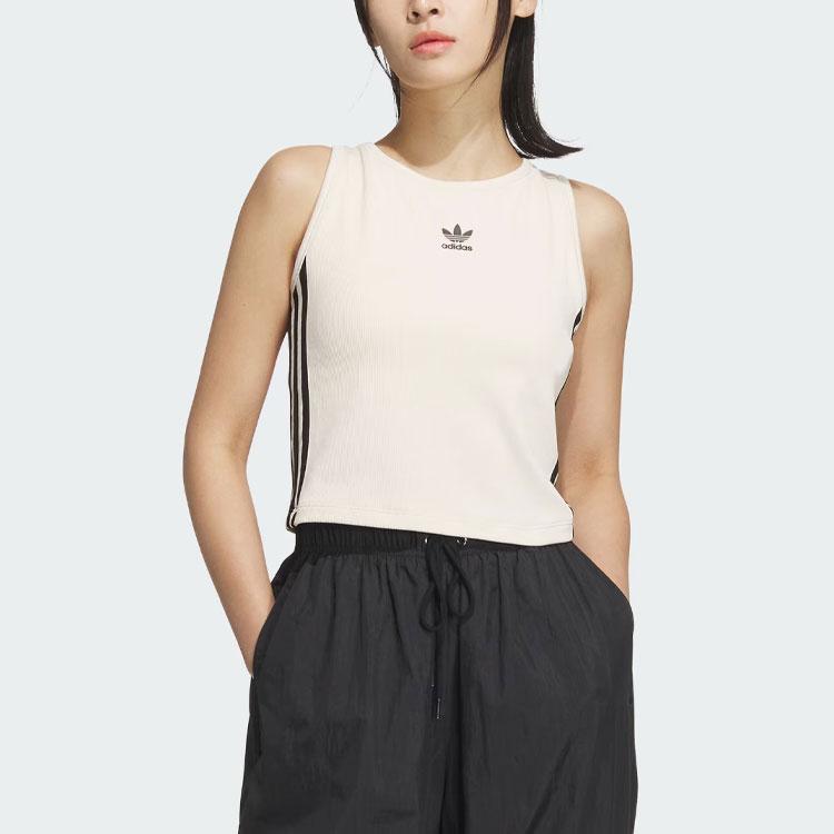 Adidas Оригинальные женские топы с 3 полосками, утепленные, Wonder-White JI6861