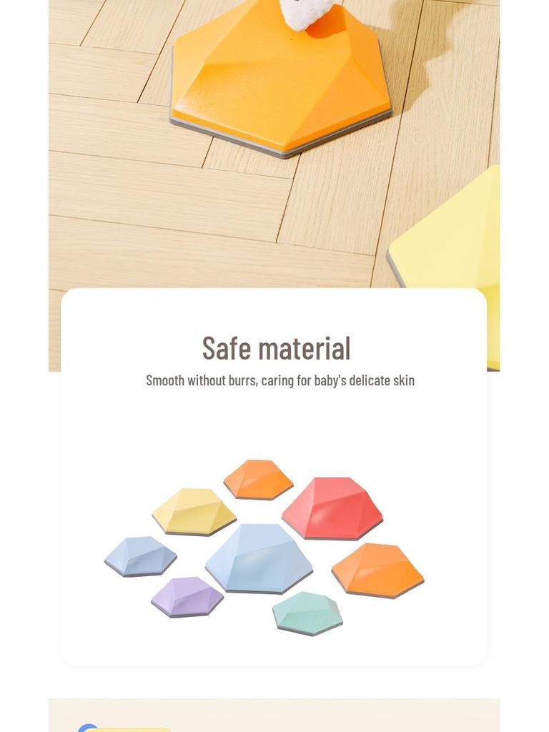 Детские геометрические балансировочные камни для сенсорной тренировки и раннего развития