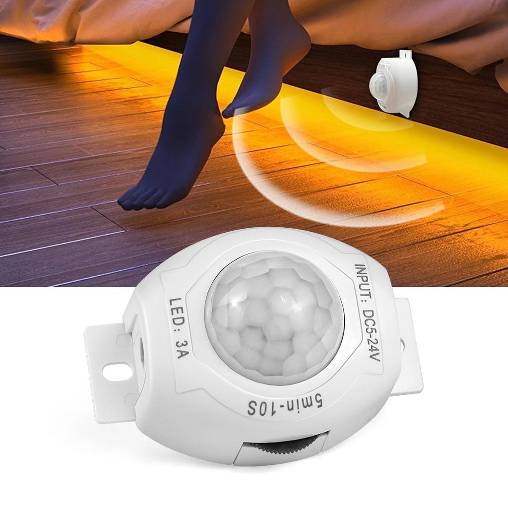 DC5V 12V 24V LED PIR Инфракрасный детектор ИК Индукционный датчик движения Переключатель Регулируемый датчик задержки времени Выключатель света для домашней лампы