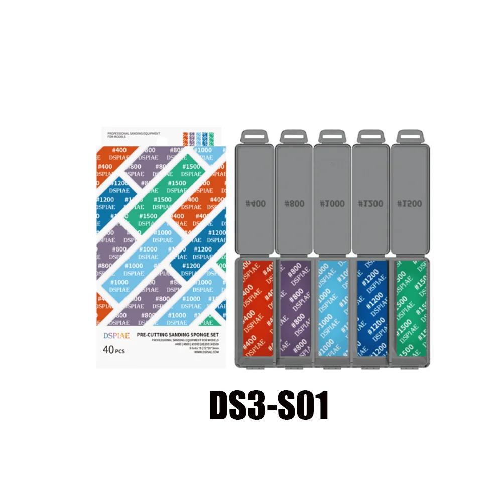 DSPIAE Sanding Sponge Set for Gundam GK Military Model Combo Arc Grinding Polishing Sandpaper Making Tool Sanding Paper 30Pc