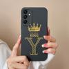 Популярная задняя крышка с буквами короны для Samsung Galaxy A06 A16 C55 M55 M35 5G S24 FE, защитный бампер, мягкие жидкие силиконовые чехлы для Samsung Shell