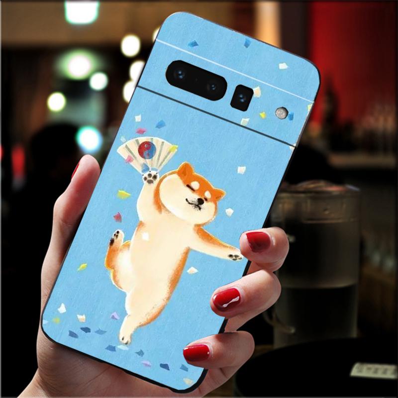 Phone Case for Google Pixel 10 9 Pro XL 8 7 6 Pro Pixel 9A 8A 7A 6A 5A 4A Pixel 8 7 6 5 Shiba Inu Painting Case Funda