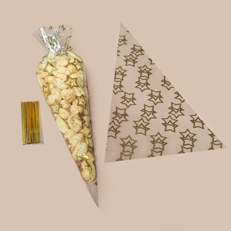 Креативный протеиновый попкорн конфеты треугольный пластиковый мешок с завязками