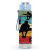 1PC Parkour Athlete Vintage Collage Print 750ml Color Plastic Sports Water Bottle Leakproof Flip Straw Lid Suitable for Sports Office Home Use