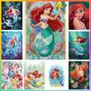 Mermaid Disney Ariel Cartoon Drill Hanging Element Puzzle Sale Stitch Mosaic 5d Art Diamond Painting Handcraft Gift Big Size