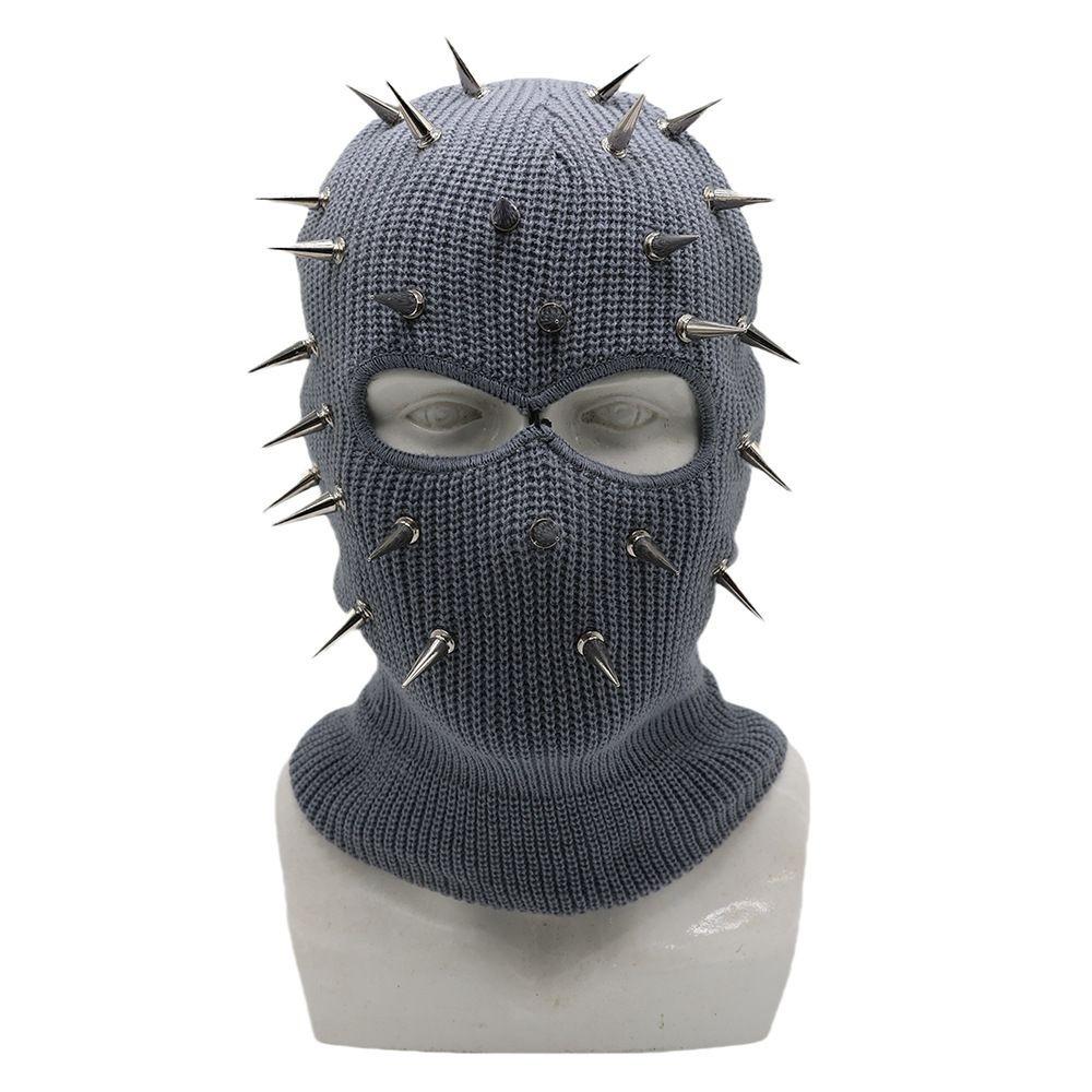 Lightweight Knitted Rivet Hat Spiked Pullover Knitted Hat Funny Headgear Ski