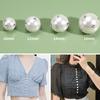 Жемчужная бриллиантовая пуговица Женская рубашка Высококачественные аксессуары для пуговиц Универсальная круглая рубашка-свитер Кардиган Маленькая пуговица