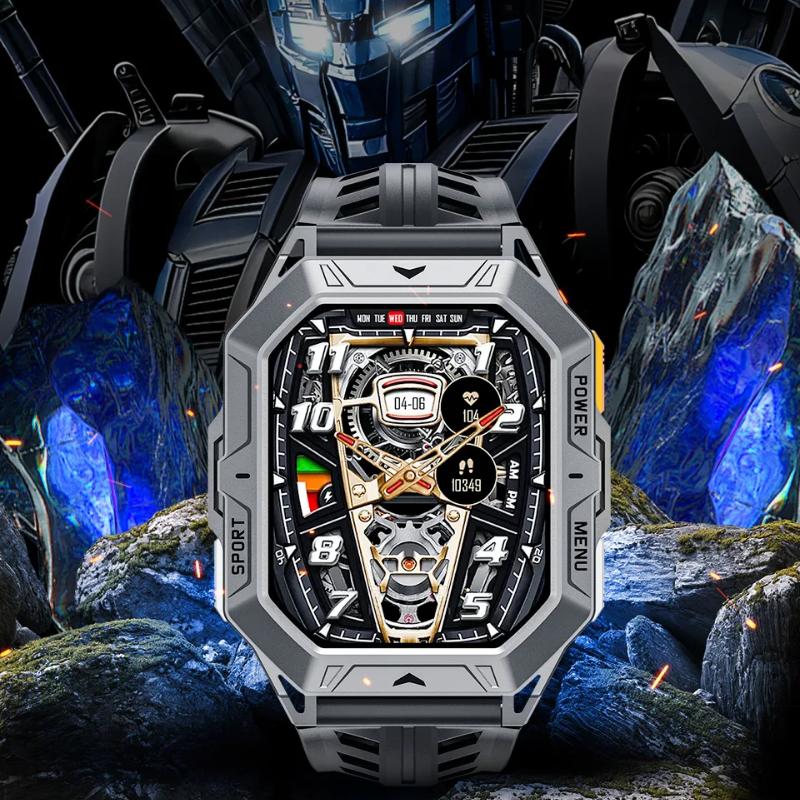 Новые умные часы 2025 года с аккумулятором 1000 мАч, 2,13-дюймовым AMOLED-экраном, мужские часы с компасом, водонепроницаемостью 1 АТМ, Bluetooth-звонками, спортивные умные часы