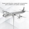 8pcs Iron Metal Wind Spinner Silver Garden Windmill Decor Airplane Windmill  Garden Yard Patio