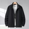 Men's Winter Stand-Up Collar Cardigan Coat - Simple, Fashionable, Long Sleeve