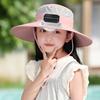 Широкополая шляпа от солнца Yousheng Outdoor с вентилятором на солнечной батарее, дышащая сетчатая шляпа с вентилятором на солнечной батарее, детская солнцезащитная шляпа