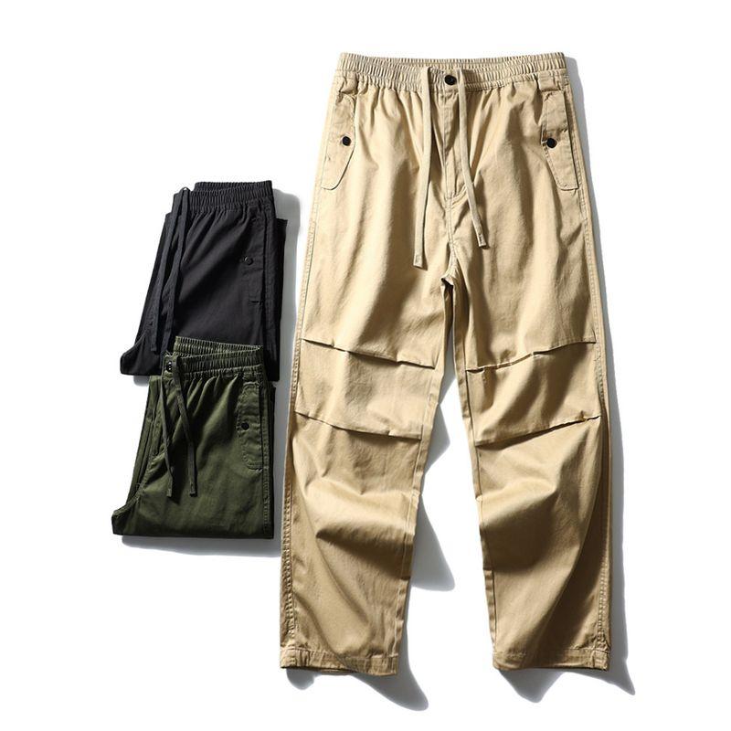 Japanese-Style Retro Loose Cotton Overalls Men 2024 New Spring and Autumn Pants Export Men's Pants Casual Pants