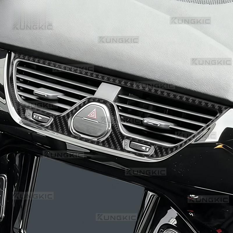 Настоящая мягкая карбоновая наклейка для Opel Corsa E X15 2015 2016 2017 2018 2019 LHD RHD Рамка центрального воздуховода автомобиля Внутренняя отделка.