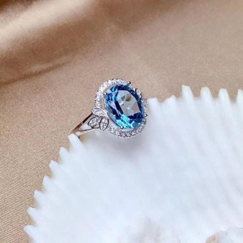 Accessories Women'S Small Flower Sapphire Diamond Ring