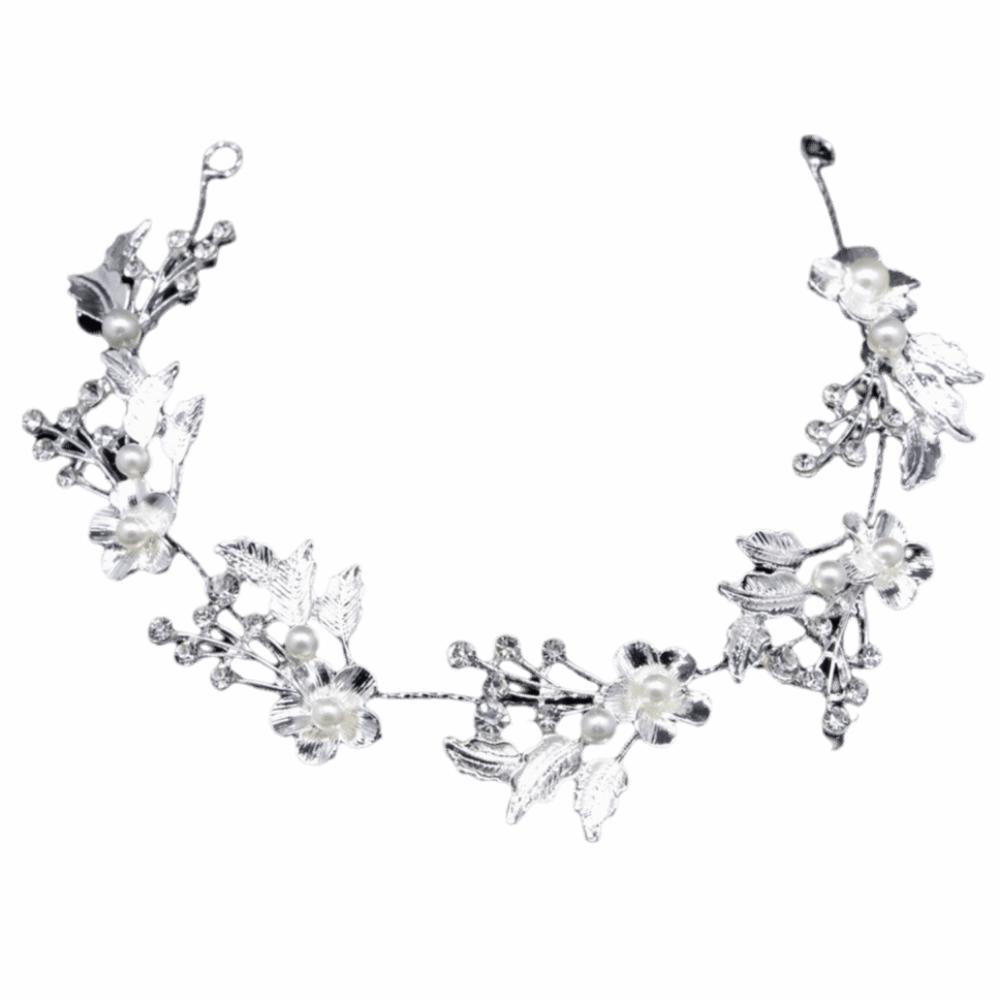 Crystal Crystal Pearl Hair Vine Shiny Wedding Headband Baroque Queen Crown  Women Hair Accessories