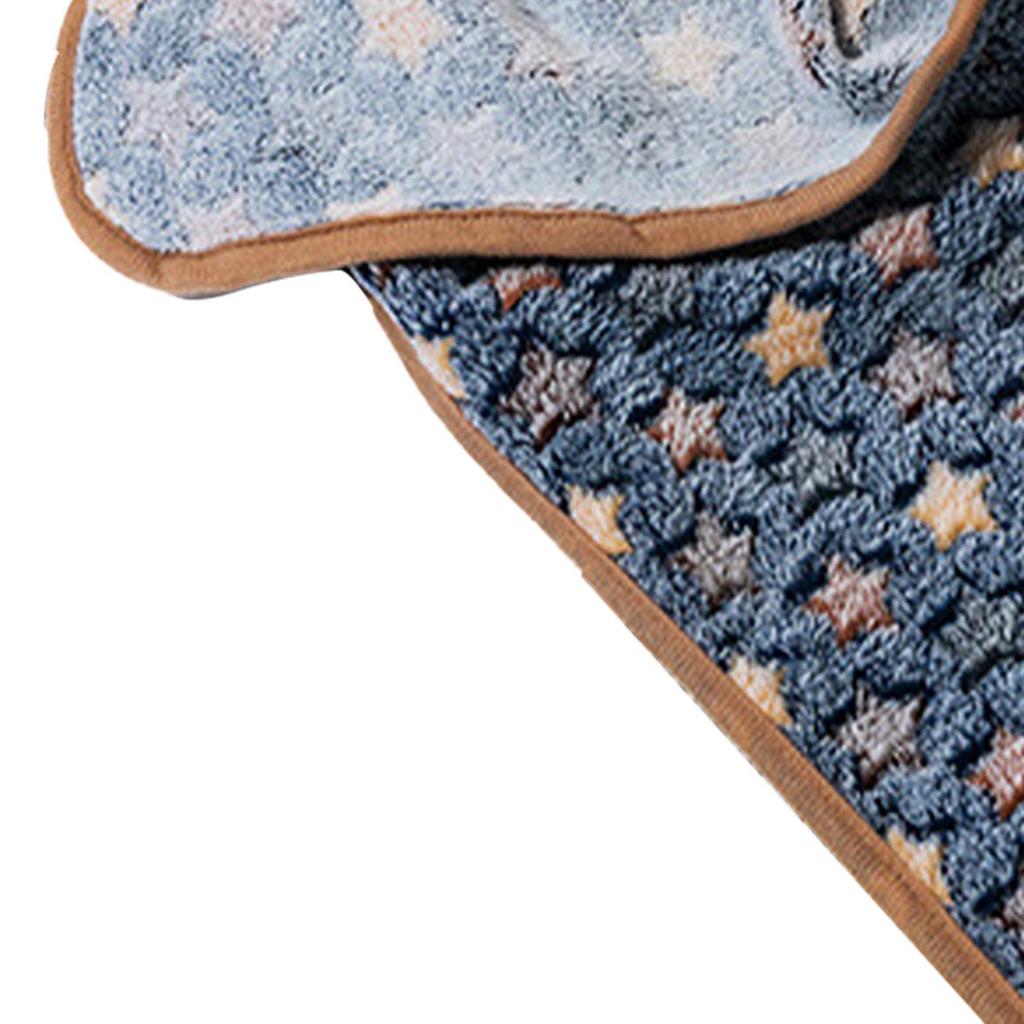 Теплый плед для питомца Осень Зима Принт Маленькие Звезды Пушистый Холодостойкий Плед для Собак Кошек для Щенков Собак Кошек Пурпурно-синий