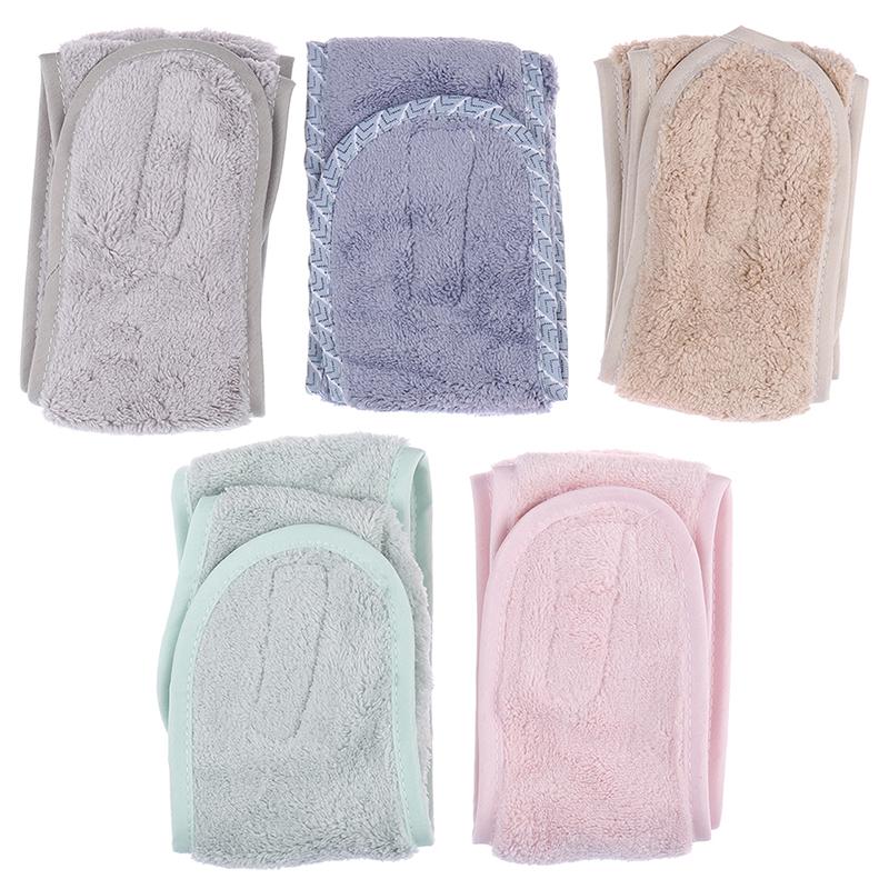 Adjustable Facial Hairband Makeup Head Band Toweling Hair Wrap Shower Cap Towel